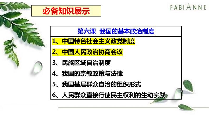 第六课 我国的基本政治制度 课件-2023届高考政治二轮复习统编版必修三政治与法治03