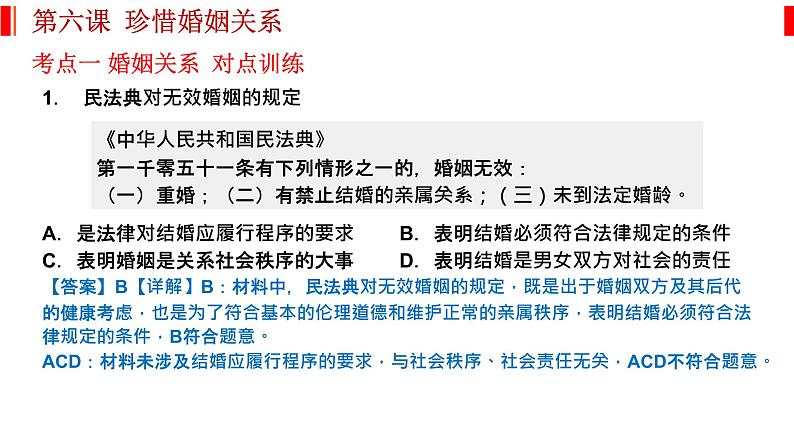 第六课 珍惜婚姻关系 课件-2023届高考政治一轮复习统编版选择性必修二法律与生活04