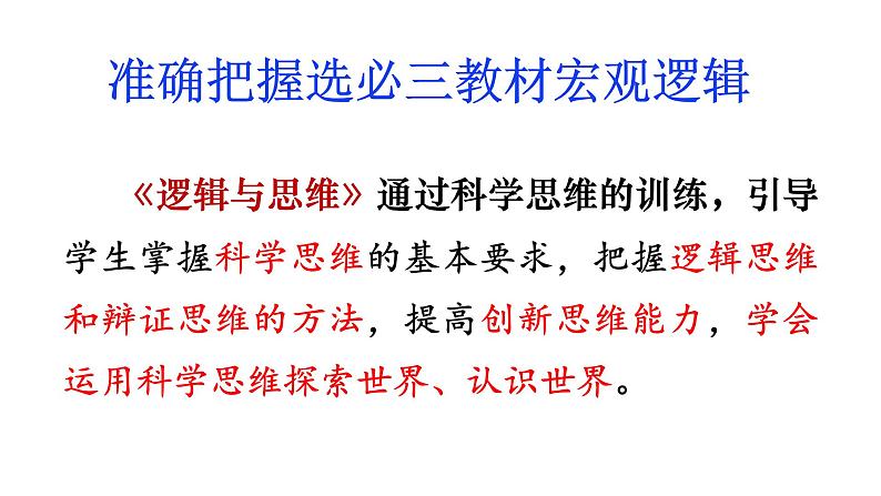 第一单元 树立科学思维观念 课件-2023届高考政治一轮复习统编版选择性必修三逻辑与思维02