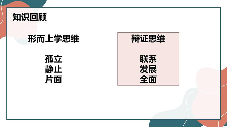 8.1辩证思维的含义与特征课件-2021-2022学年高中政治统编版选择性必修三逻辑与思维第8页