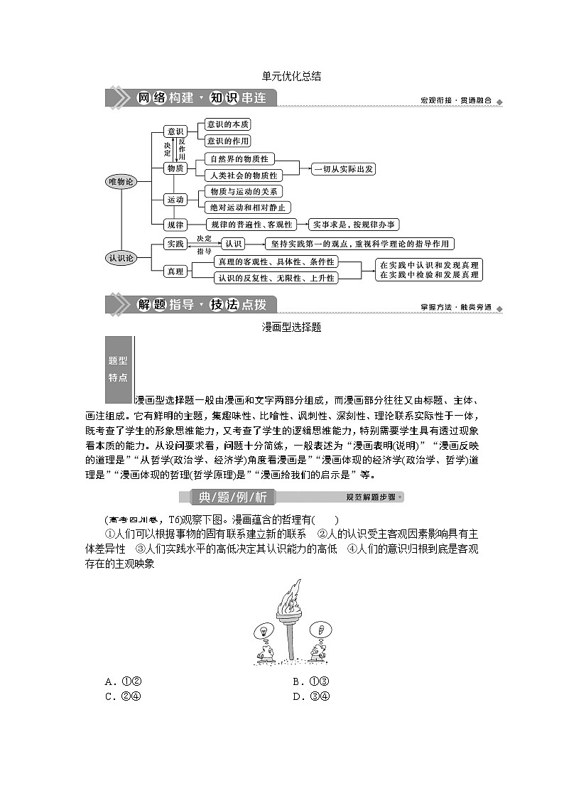 新高中政治高考2021年高考政治一轮复习（新高考版） 第4部分 第2单元  单元优化总结第1页