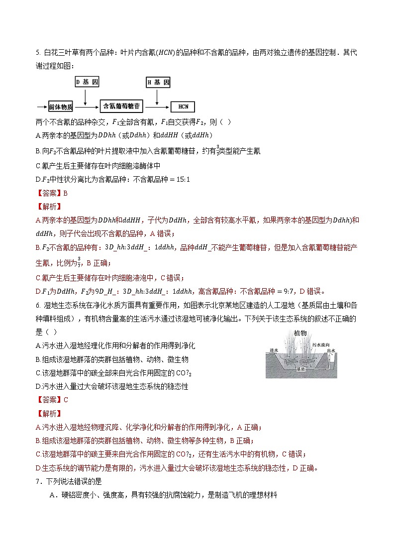 2023年高考政治第二次模拟考试卷—全国甲卷理综B卷（全解全析）03