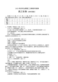 2023年高考政治第二次模拟考试卷—生物（广东A卷）（参考答案）