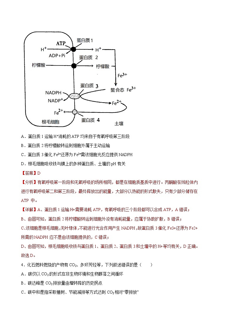 2023年高考政治第二次模拟考试卷—生物（湖北A卷）（全解全析）03