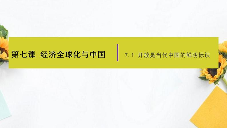 7.1  开放是当代中国的鲜明标识 高二政治课件（统编版选择性必修1）第3页