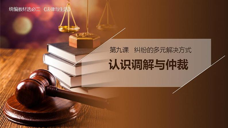 9.1认识调解与仲裁 高二政治课件（统编版选择性必修2）01