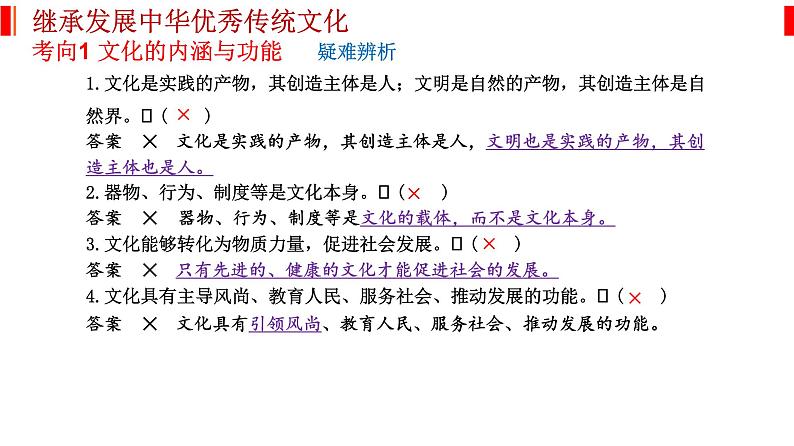 专题十 文化传承与文化创新 课件-2023届高考政治二轮复习统编版必修四哲学与文化06