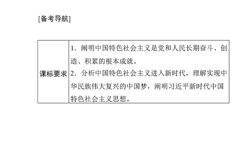 高中政治学业水平合格性考试专题二中国特色社会主义的发展完善与中华民族的伟大复兴课件02