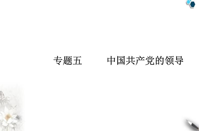 高中政治学业水平合格性考试专题五中国共产党的领导课件第1页