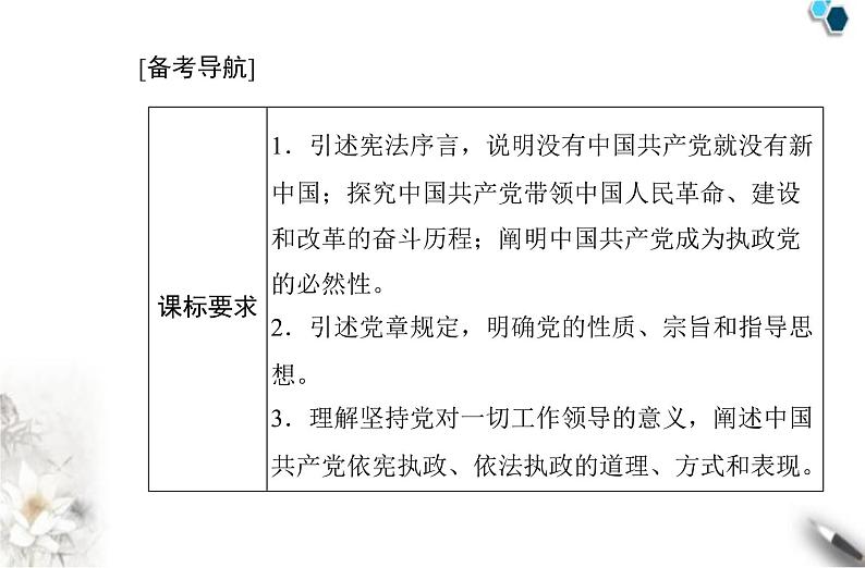 高中政治学业水平合格性考试专题五中国共产党的领导课件第2页