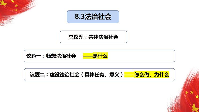 8.3法治社会课件-2022-2023学年高中政治统编版必修三政治与法治01