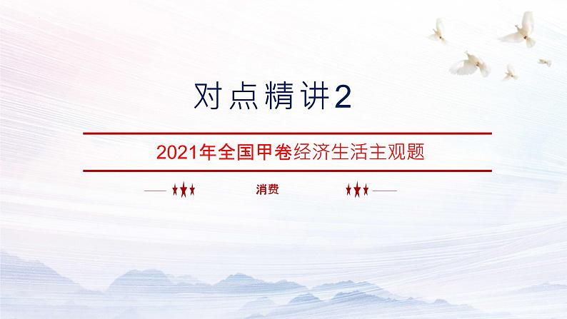 经济生活中消费的主观题讲解课件-2023届高考在政治二轮复习人教版必修一第1页