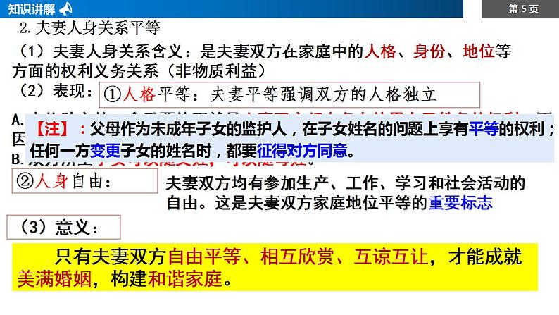 6.2+夫妻地位平等课件-2022-2023学年高中政治统编版选择性必修二法律与生活第5页