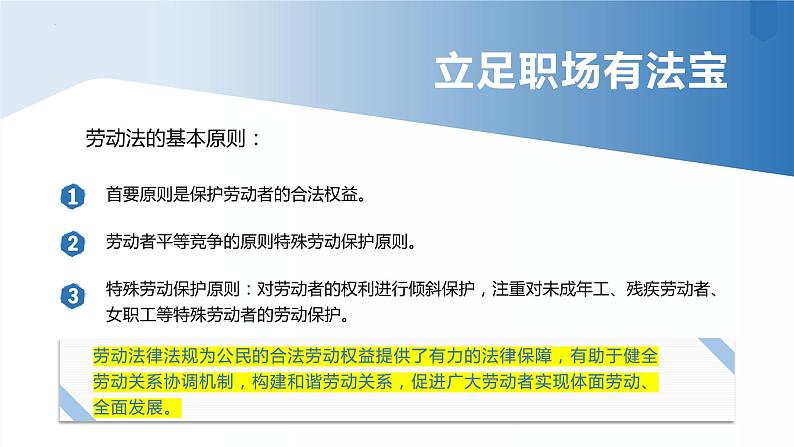 2023年高考政治二轮复习选择性必修二《法律与生活》第三单元 就业与创业 单元复习课件第5页