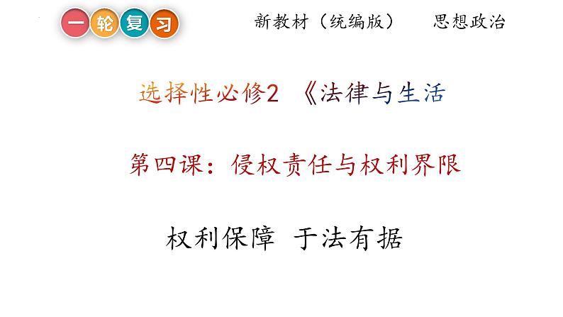 第四课 侵权责任与权利界限 课件-2023届高考政治一轮复习统编版选择性必修二法律与生活04