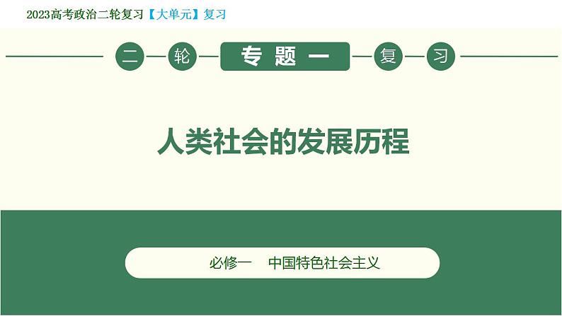 2023年高考政治二轮专题复习  专题01 人类社会发展历程（精讲课件）第3页