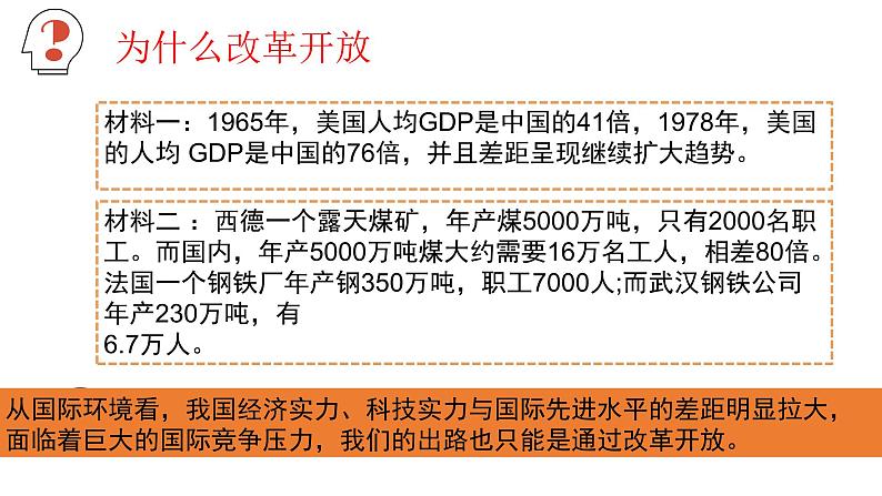 2022-2023学年高中政治统编版必修一3-1伟大的改革开放 课件第5页