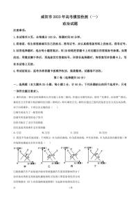 2023届陕西省咸阳市高考模拟检测政治试题（一） 政治（PDF版）