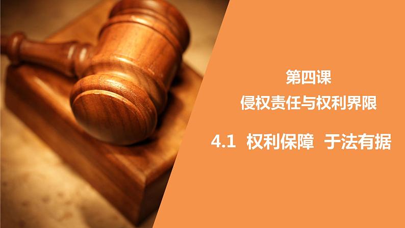 4.1权利保障 于法有据 课件-高中政治统编版选择性必修二法律与生活01