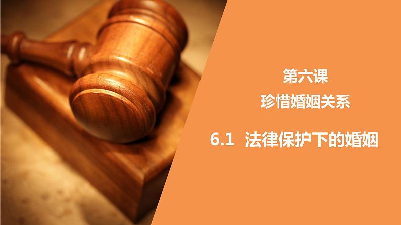 6.1 法律保护下的婚姻 课件-高中政治统编版选择性必修二法律与生活第1页