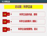 9.1 科学立法  课件-高中政治统编版必修三政治与法治