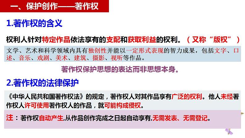 高中政治统编版选择性必修二2.2尊重知识产权 课件06