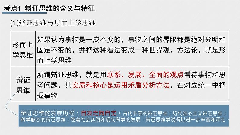 第三单元 运用辩证思维方法 课件-2023届高考政治一轮复习统编版选择性必修三逻辑与思维06