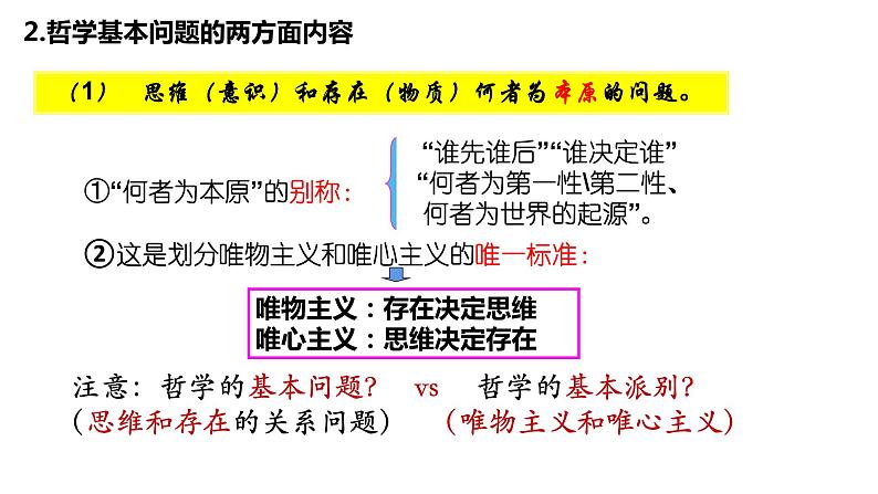 1.2 哲学的基本问题 课件-高中政治统编版必修四哲学与文化第5页