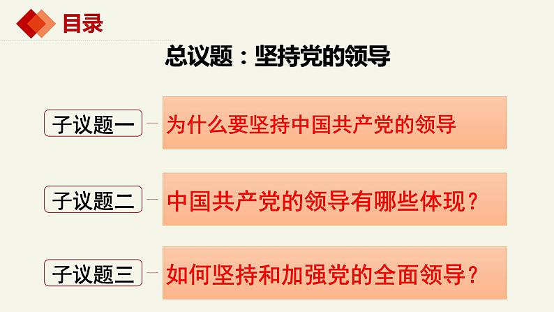 3.1坚持党的领导（课件+视频）-高中政治统编版必修304