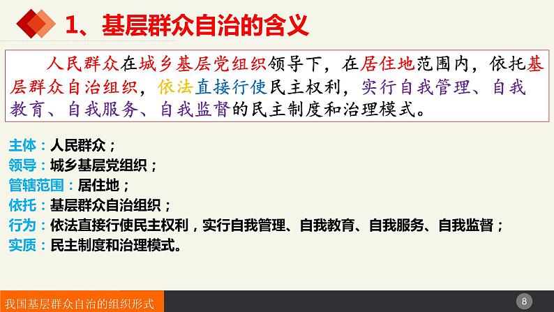 6.3基层群众自治制度课件-2022-2023学年高中政治统编版必修三政治与法治第8页