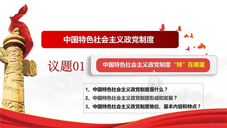 6.1中国共产党领导的多党合作和政治协商制度 课件-高中政治统编版必修306