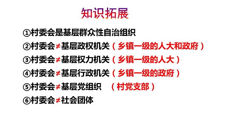 6.3 基层群众自治制度 课件-高中政治统编版必修307