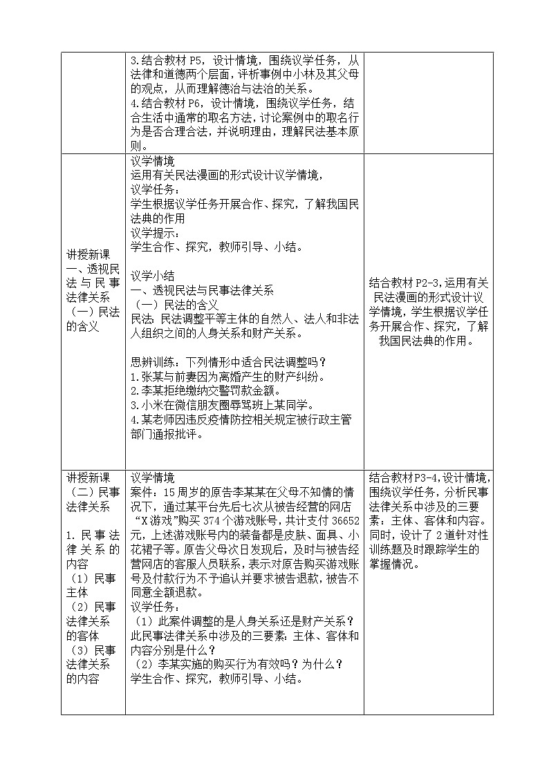 2022-2023学年高中政治统编版选择性必修二法律与生活1.1认真对待民事权利与义务 教案(1)第3页