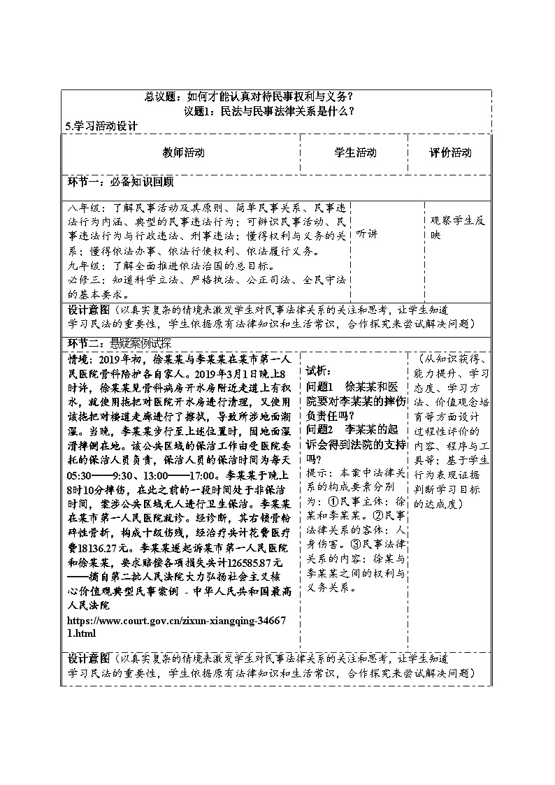 2022-2023学年高中政治统编版选择性必修二法律与生活1.1认真对待民事权利与义务教案02