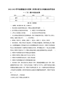 2022-2023学年新疆建设兵团第三师图木舒克市鸿德实验学校高一（下）期中政治试卷（含普通解析）