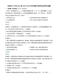 精品解析：四川省宜宾市第六中学2022-2023学年高二下学期期中考试政治试题（解析版）