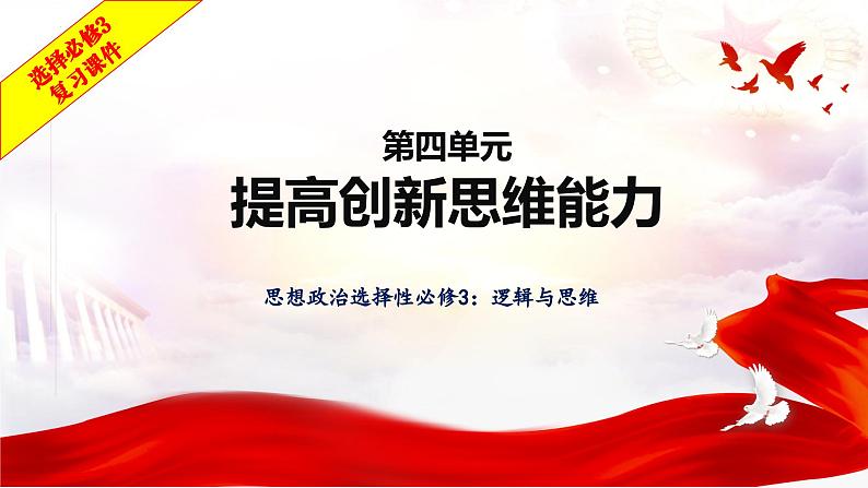 第四单元 提高创新思维能力——高二政治选择性必修三《逻辑与思维》期末复习课件第1页