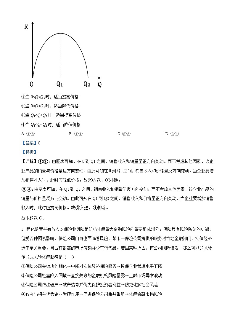 2021年河北省普通高中学业水平选择性考试政治试题（解析版）A4 Word版第2页