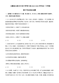 2022-2023学年安徽省合肥市百花中学等六校高一下学期期中政治试题含答案