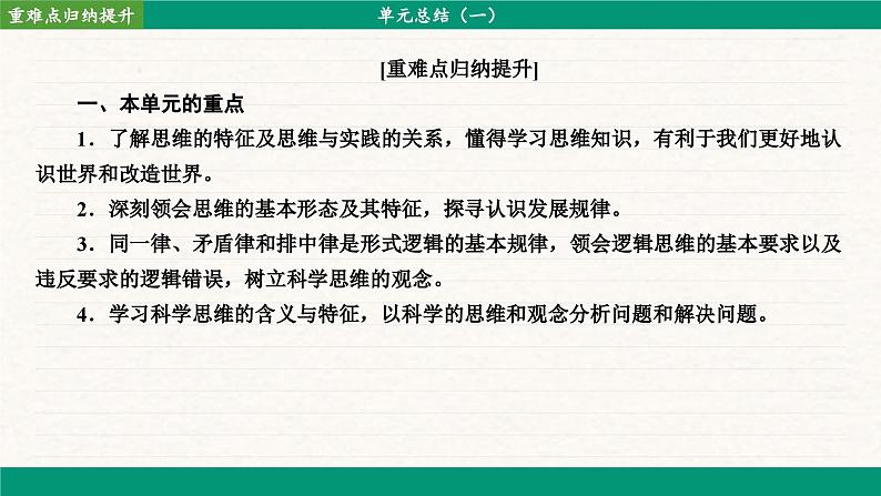 第一单元 树立科学思维观念 单元总结（课件PPT）第4页