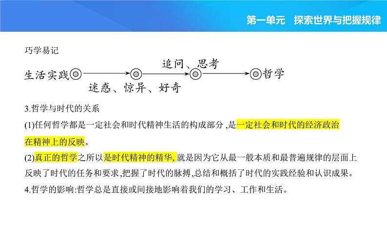 2024版高中同步新教材必修4（人教版）政治第一单元 探索世界与把握规律 01-第一课 时代精神的精华第一框 追求智慧的学问课件PPT02