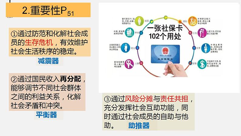 4.2我国的社会保障课件-2022-2023学年高中政治统编版必修二经济与社会07