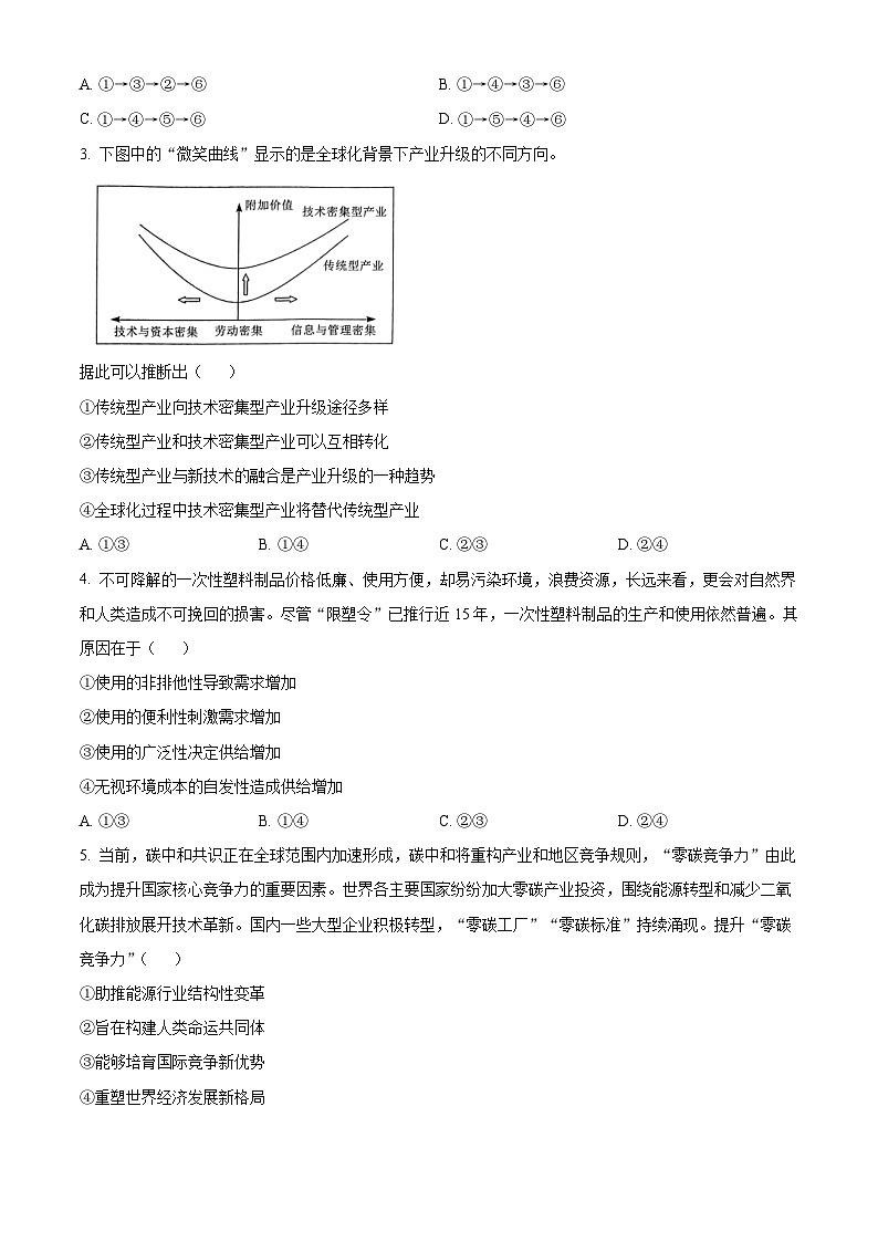 2023年高考真题——政治（湖北卷）（Word版附答案）02