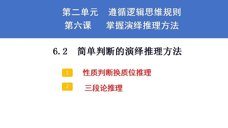 6.2简单判断的演绎推理方法课件-2022-2023学年高中政治选择性必修三逻辑与思维第2页