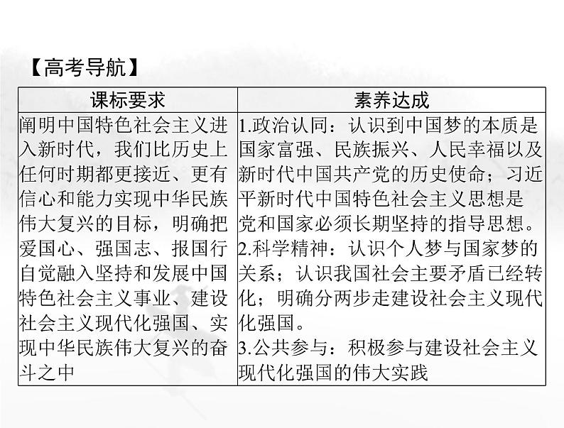 高考思想政治一轮复习第一部分必修1第四课只有坚持和发展中国特色社会主义才能实现中华民族伟大复兴课件02