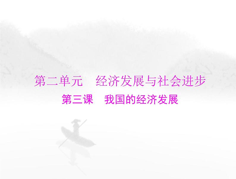 高考思想政治一轮复习第二部分必修2第二单元第三课我国的经济发展课件01