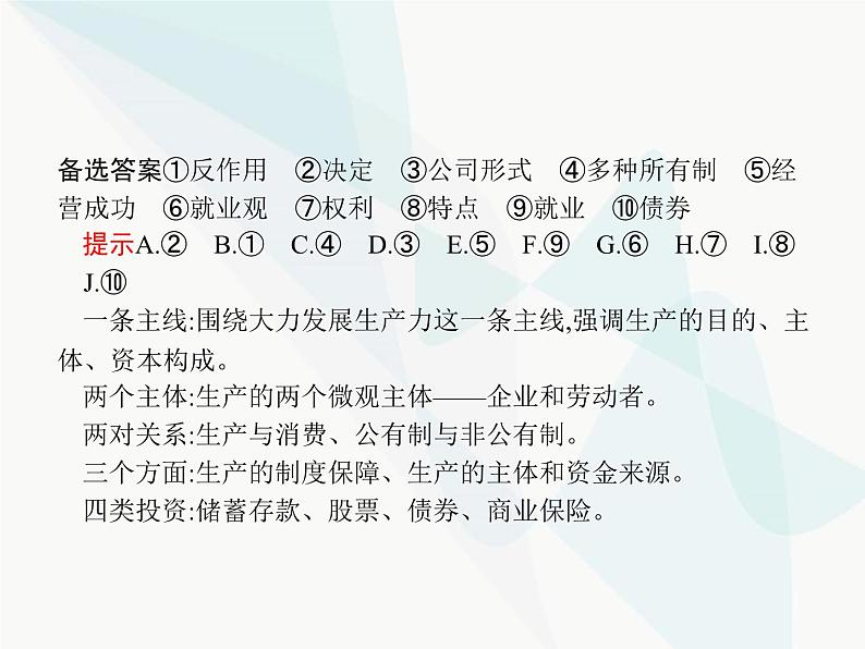 人教版高中思想政治必修1学考同步单元整合第二单元课件第3页