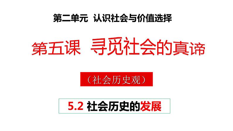 5.2社会历史的发展-【议题式】2023-2024学年高二政治高效课堂优秀课件（统编版必修4）03