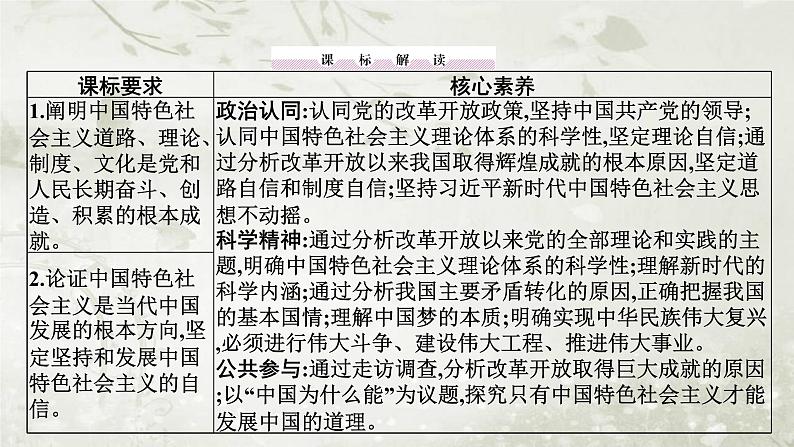 普通高中政治必修1学业水平合格性考试复习专题二只有中国特色社会主义才能发展  中国、才能实现中华民族伟大复兴课件第2页