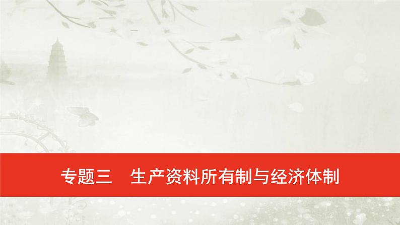 普通高中政治必修2学业水平合格性考试复习专题三生产资料所有制与经济体制课件01